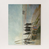 Männer am Strand (gefährliche Arbeit bei Ebbe) Puzzle (Vertikal)