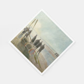 Männer am Strand (gefährliche Arbeit bei Ebbe) Serviette (Ecke)