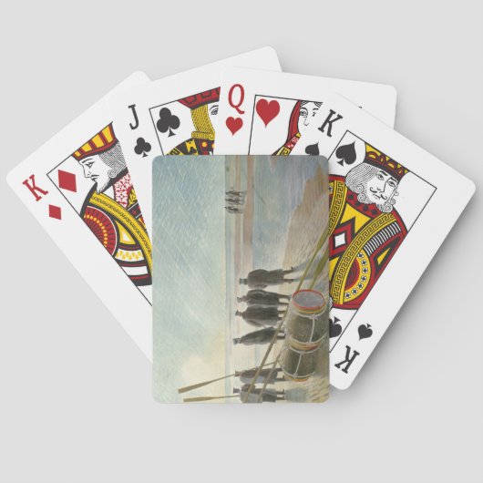 Männer am Strand (gefährliche Arbeit bei Ebbe) Spielkarten (Rückseite)
