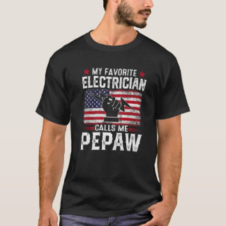 Männer amerikanische Flagge Meine Lieblingselektri T-Shirt