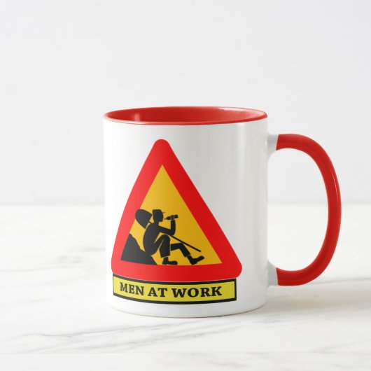 Männer an Arbeit Tasse (Rechts)