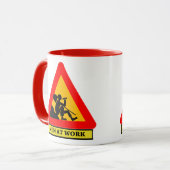 Männer an Arbeit Tasse (Vorderseite Links)