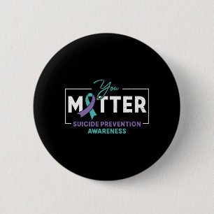 Männer Angelegenheit Teal Lila Band Suizidpräventi Button