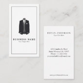 Männer-Anzug, Fashion-Designer Square Business Car Visitenkarte (Vorne/Hinten)
