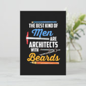 Männer Architekten mit Bärten Einladung (Stehend Vorderseite)