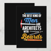 Männer Architekten mit Bärten Einladung (Vorne/Hinten)