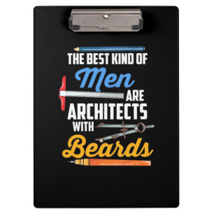 Männer Architekten mit Bärten Klemmbrett
