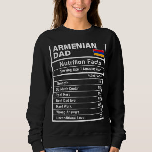 Männer Armenischer Vater Ernährung Fakten Vatertag Sweatshirt