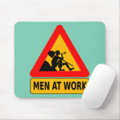 Männer auf dem Arbeitszeichen Mousepad (Mit Mouse)