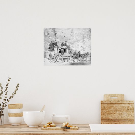 Männer auf einem Foto von "Deadwood Coach" Poster (Küche)