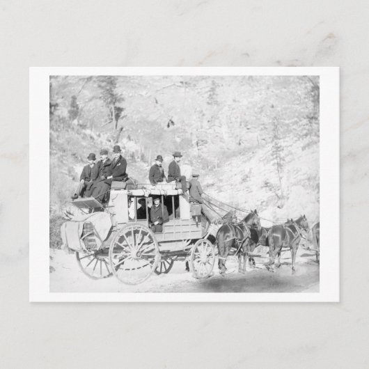 Männer auf einem Foto von "Deadwood Coach" Postkarte (Vorderseite)
