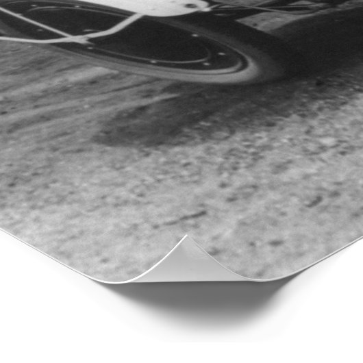 Männer auf Harley Davidson Motorrad mit Sidecar Poster (Ecke)