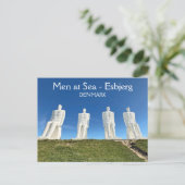 Männer auf See Dänemark Postkarte! Postkarte (Stehend Vorderseite)