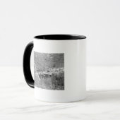 Männer auf Wagenwelle und Hetze für Fotografen Tasse (Vorderseite Links)