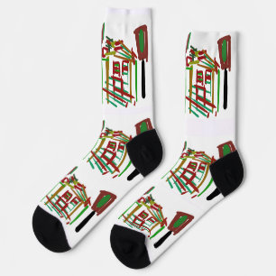 Männer aus Lebkuchen haben Spaß Socken