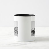 Männer außerhalb der Blockhütte in Süddakota Tasse (Zentrum)