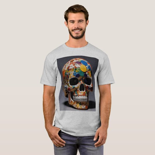Männer-Avant-Pop Skull Fusion T - Shirt (Vorne ganz)