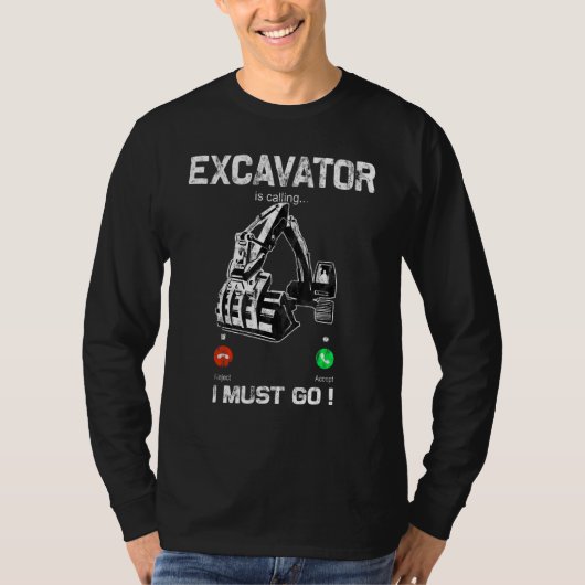 Männer Baggerfahrer Bauarbeiter Baggerfahrer T-Shirt (Vorderseite)