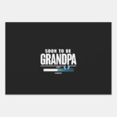 Männer bald Großvater EST 2025 neuer Großvater Geschenkpapier Set (Vorderseite)