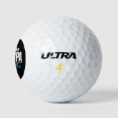 Männer bald Großvater EST 2025 neuer Großvater Golfball (Logo)