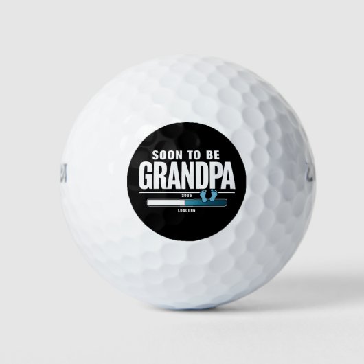 Männer bald Großvater EST 2025 neuer Großvater Golfball (Vorderseite)