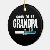 Männer bald Großvater EST 2025 neuer Großvater Keramik Ornament (Links)