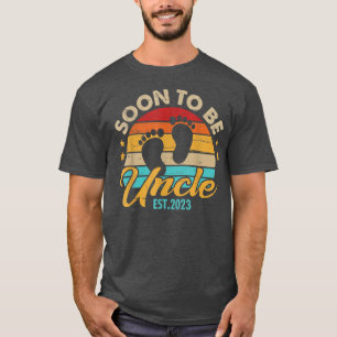Männer Bald Onkel 2023 Vatertag Zum ersten Mal  T-Shirt