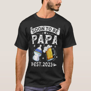 Männer Bald Papa 2023 Vintage Retro Neuer Vater T-Shirt