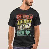 Männer Bartete Biere Lovin Hund Vater Bob Haustier T-Shirt (Vorderseite)
