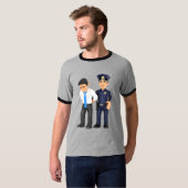 Männer Basic Ringer T-Shirt (Vorne ganz)