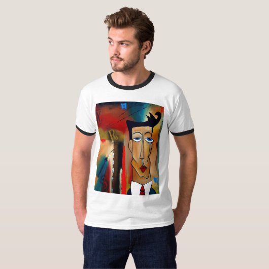 Männer Basic Ringer T-Shirt (Vorne ganz)