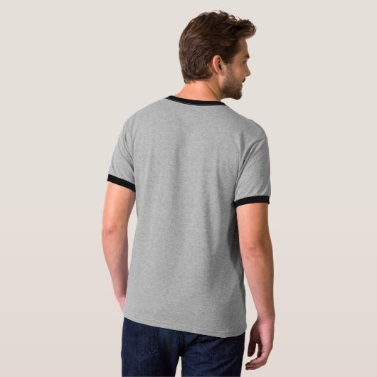 Männer Basic Ringer T-Shirt (Schwarz voll)