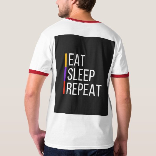 Männer Basic Ringer T-Shirt (Schwarz voll)