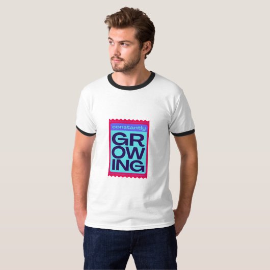 Männer Basic Ringer T-Shirt (Vorne ganz)
