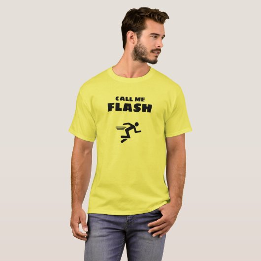 Männer Basic T-Shirt | Call Me Flash (Vorne ganz)