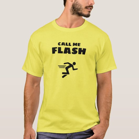 Männer Basic T-Shirt | Call Me Flash (Vorderseite)