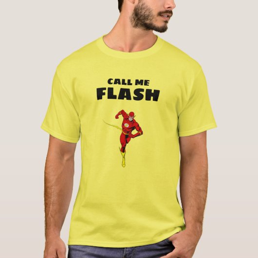 Männer Basic T-Shirt | Call Me Flash 2 (Vorderseite)