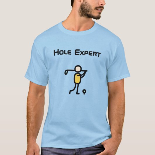 Männer Basic T-Shirt | Hole Experte (Vorderseite)