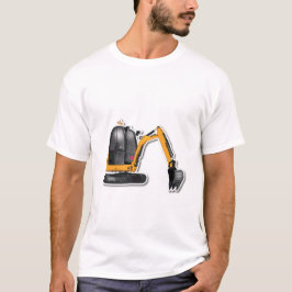 Männer Basic T-Shirt mit witzigem Bagger-Motiv