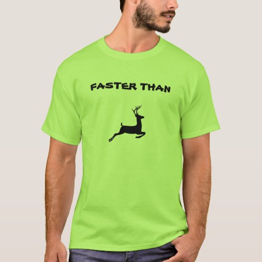 Männer Basic T-Shirt | Schneller als Hirsch (Vorderseite)