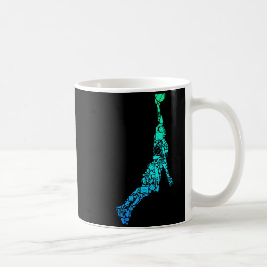 Männer Basketballspieler Trainer Dunking Kaffeetasse (Rechts)