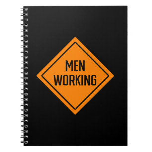 Männer Bauzeichen SpiralNotebook Notizblock