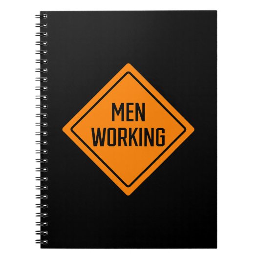 Männer | Bauzeichen | SpiralNotebook Notizblock (Vorderseite)