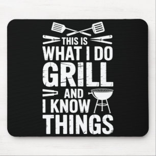 Männer-BBQ, das ist, was ich grille und Dinge weiß Mousepad