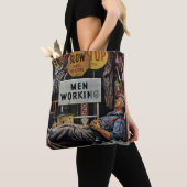 Männer bei der Arbeit Tasche (Von Nahem)