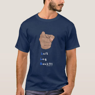 Männer Bein-Rückseiten-Marine-T - Shirt mit blau