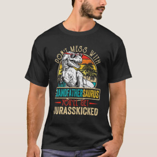 Männer bekümmert Grandfathersaurus Dinosaurier Rex T-Shirt
