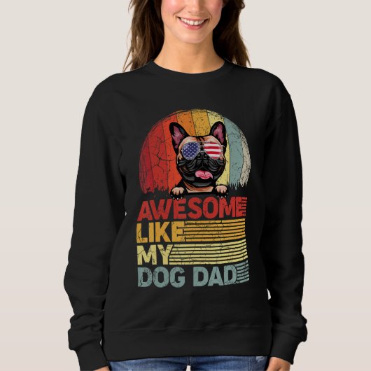 Männer bekümmerten französischen Bulldoggen Phanta Sweatshirt (Vorderseite)