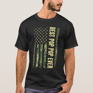 Männer Best Pop Pop je US-Flagge Camouflage Fett T-Shirt