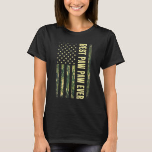 Männer beste Paw Paw je US-Flagge Camouflage Fett T-Shirt
